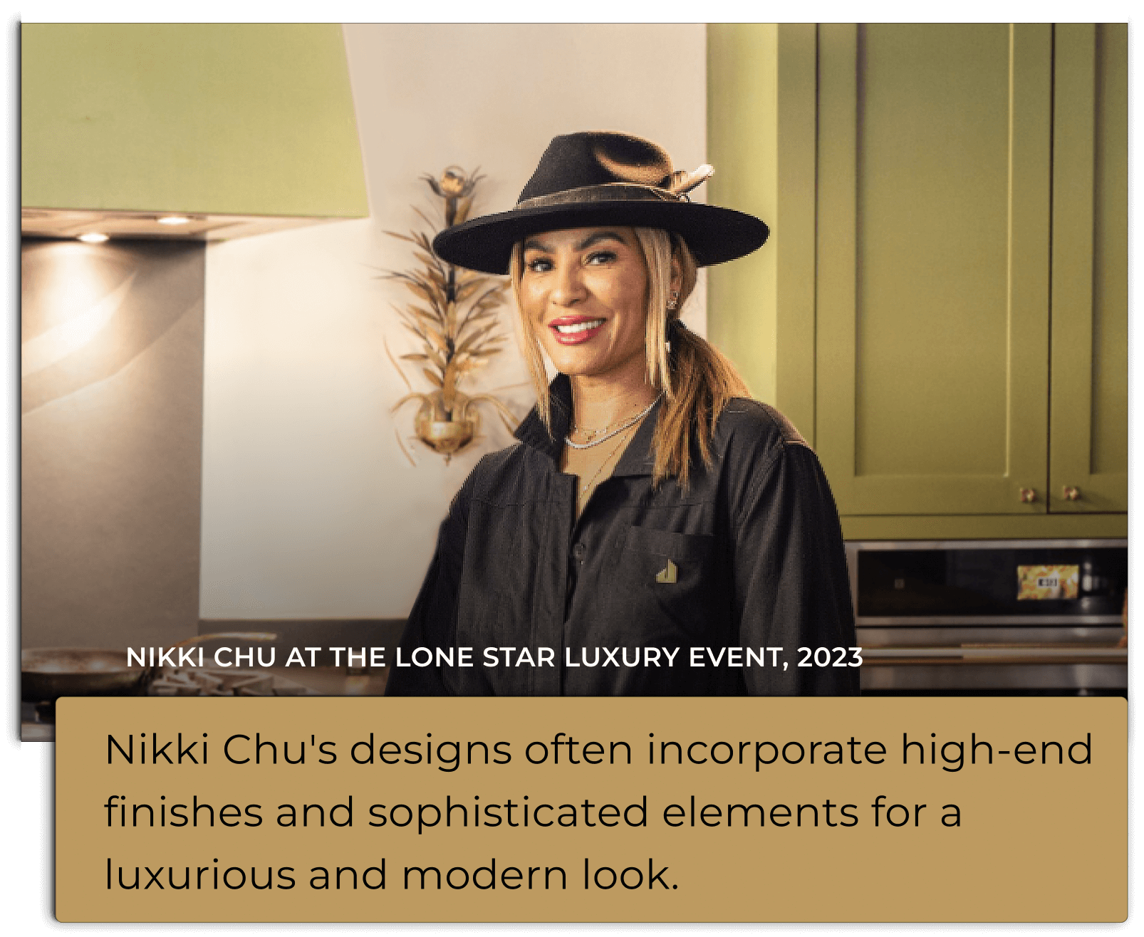 Nikki Chu (right) at the Lone Star Luxury event, 2023.