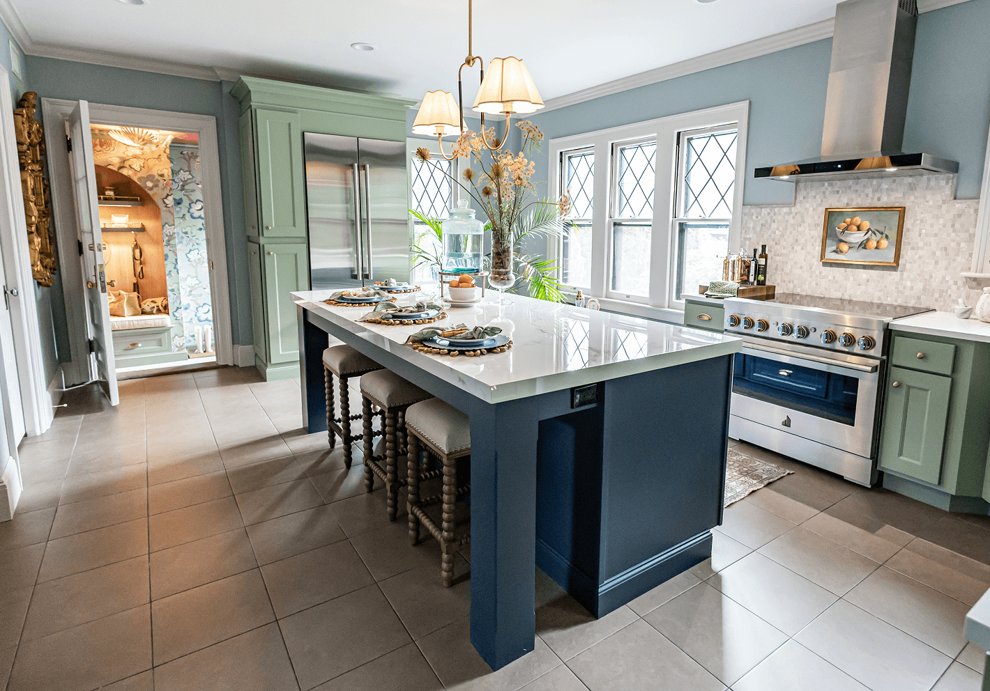 The kitchen in the Junior League Hartford Show House