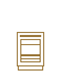 An icon of an undercounter refrigerator. 