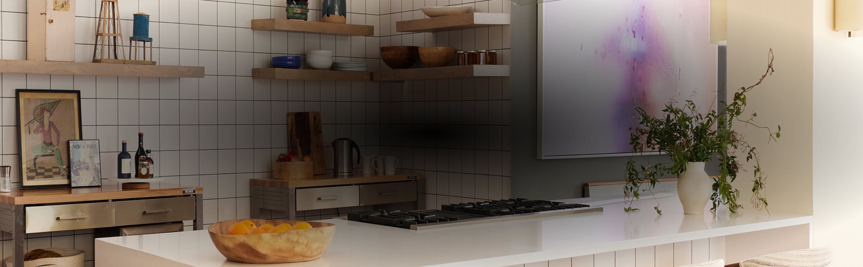 An urban loft kitchen, photography by David. A Land.