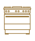 An icon of a freestanding range. 