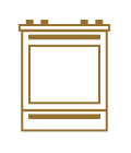An icon of a slide-in range.