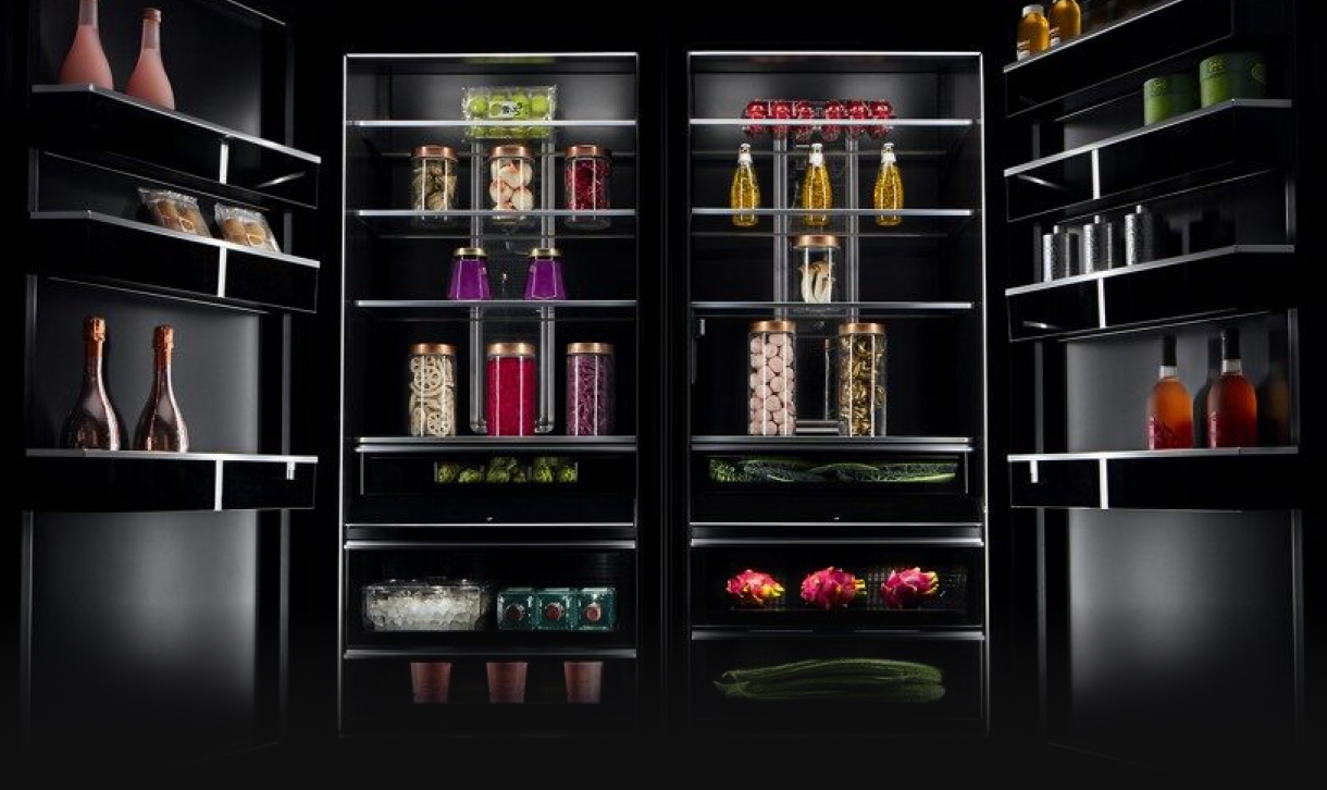 The illuminated interior of a fully stocked Column.