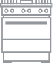 A 30-inch professional range.