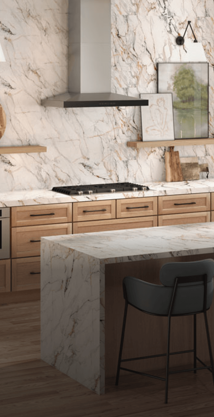 A JennAir® Gas Cooktop in a contemporary kitchen.