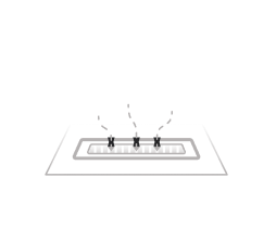 An icon of a downdraft vent.
