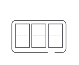 An icon of a cooktop with emotive controls.