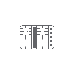 An icon of a 4 burner gas cooktop.