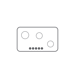 An icon of a 5 element radiant electric cooktop.