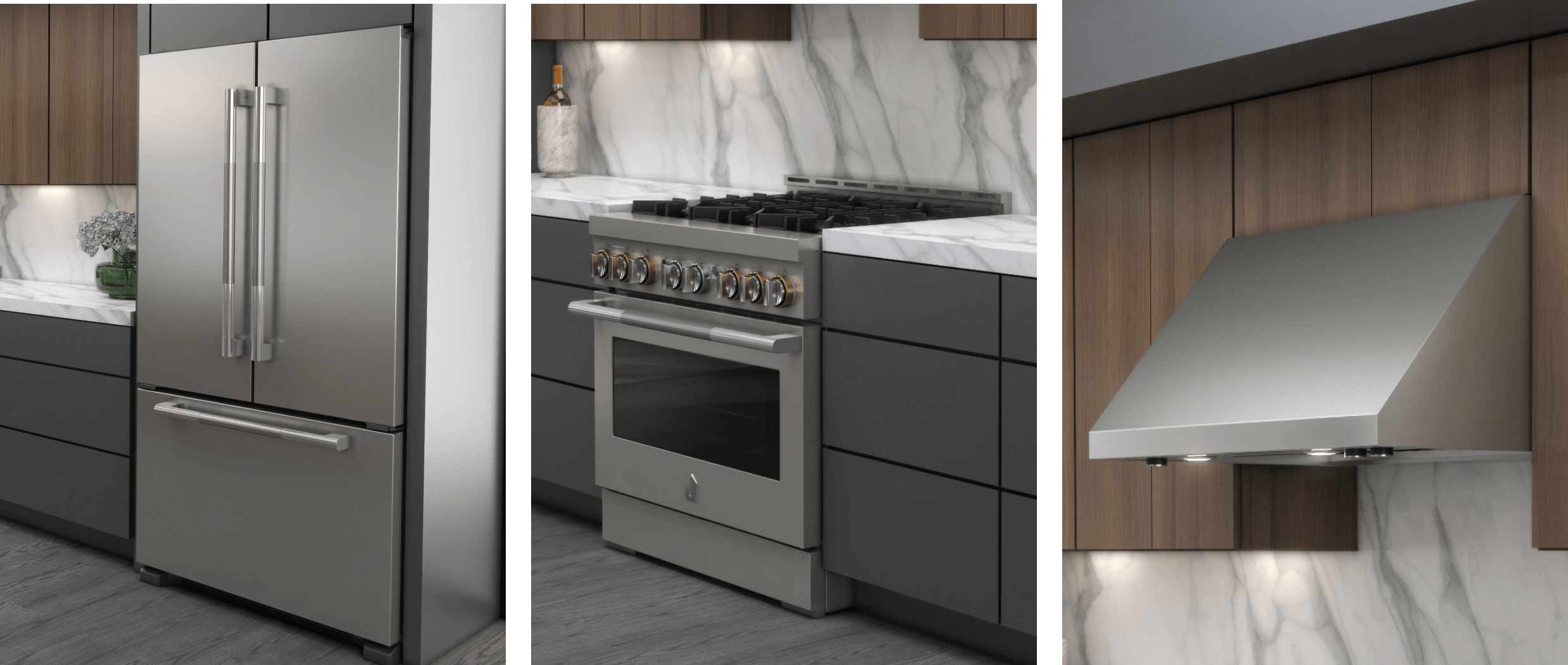 A luxury kitchen featuring JennAir® appliances.