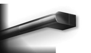 A swatch of the RISE™ deisgn expression stainless steel and custom knurled handle.