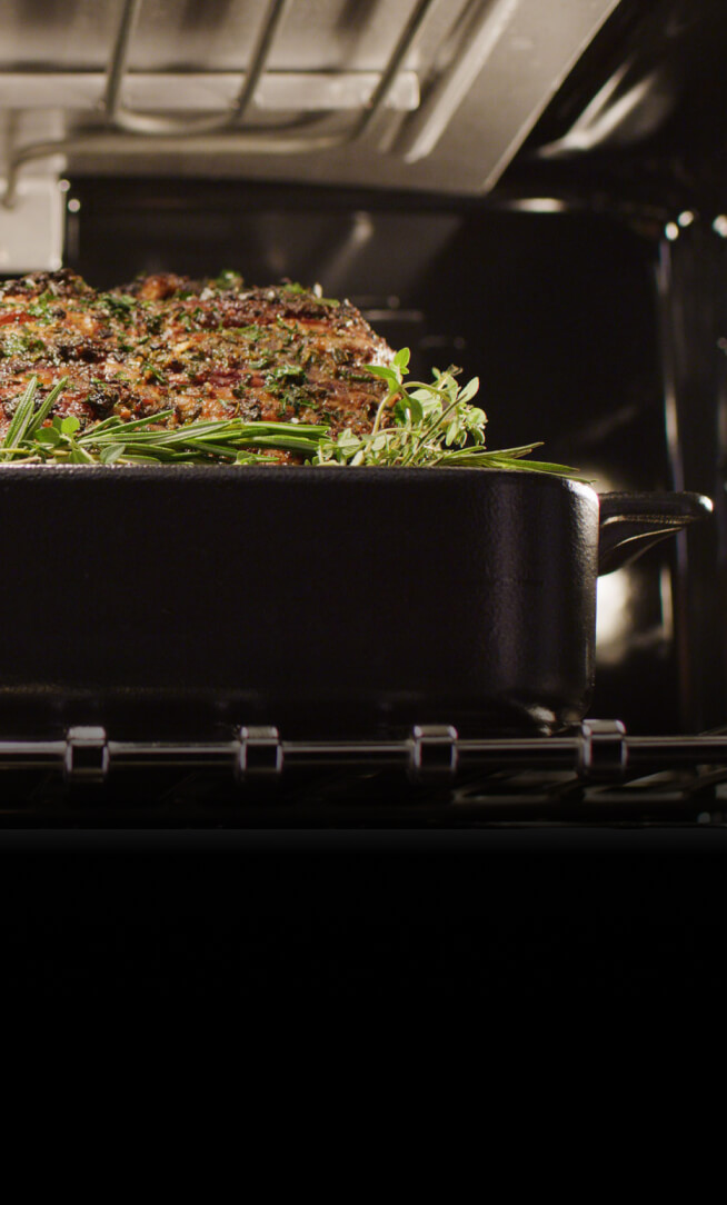 Closeup of a roast baking.