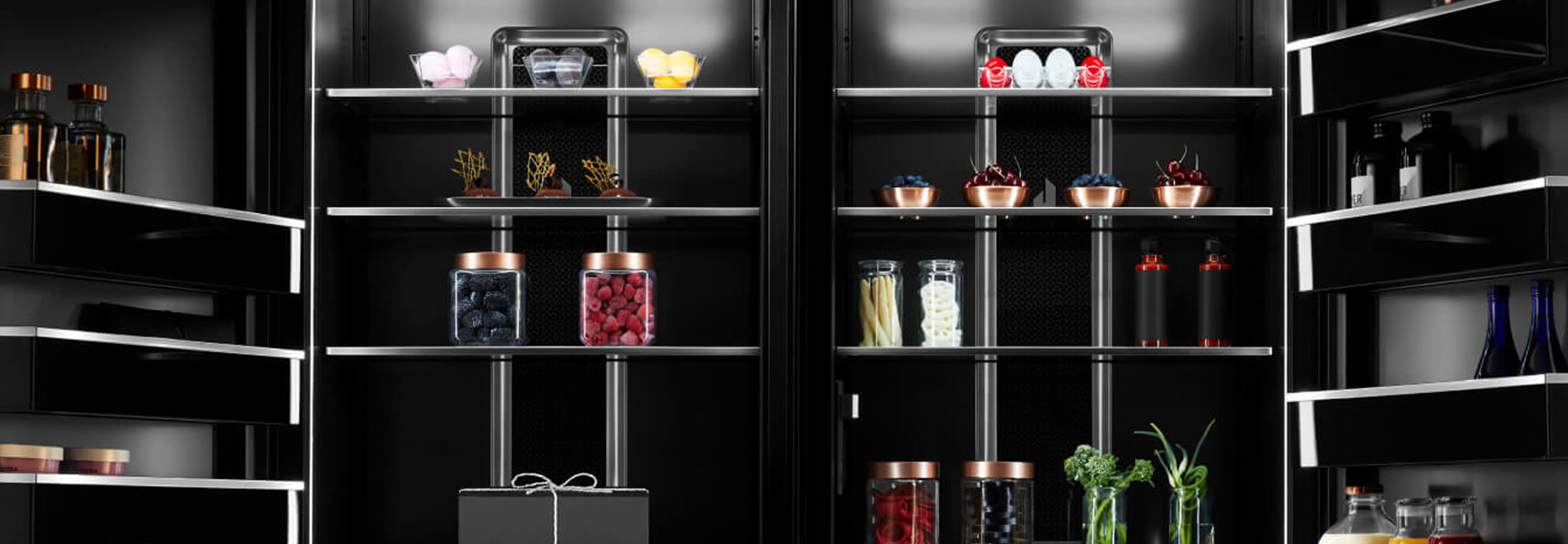 A JennAir® Column Refrigerator with SlimTech™ technology.