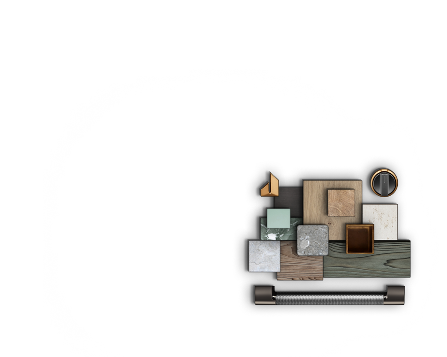 A palette of materials.