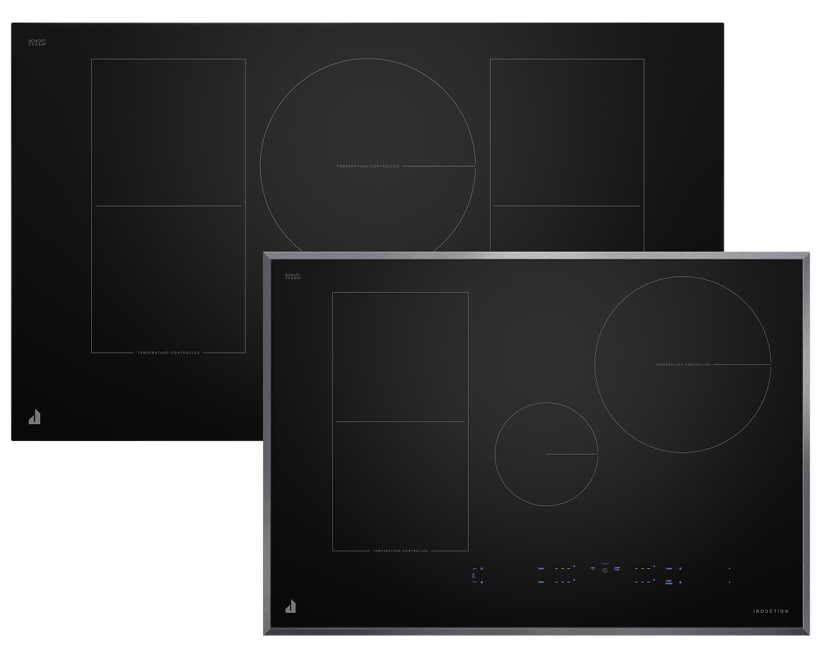 A pair of induction cooktops