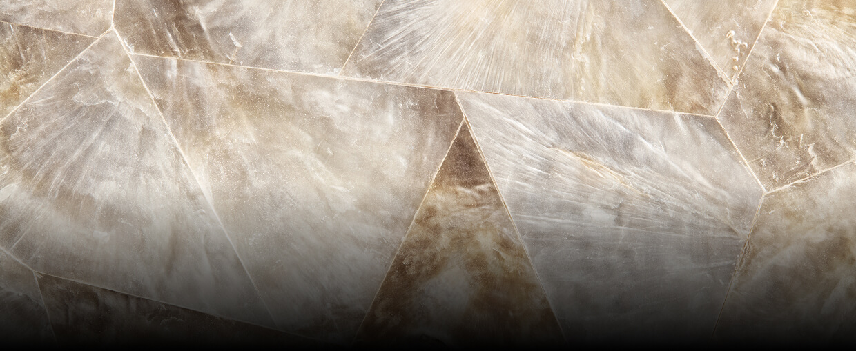 A close up of the texture of Capiz Copper