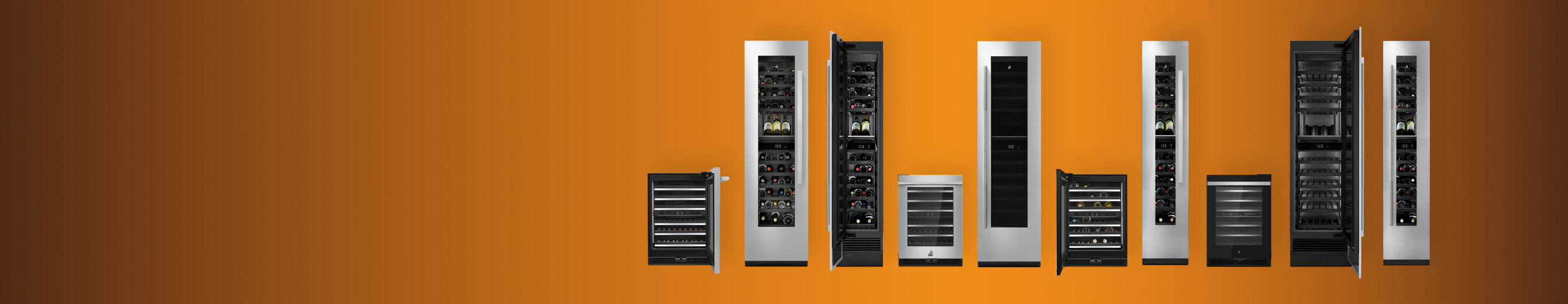 A set of JennAir® wine refrigerators