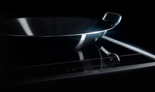Pan on a flat glass cooking surface