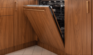 Lit up controls on the new JennAir® Induction Cooktop with Temperature Controlled Cooking. 