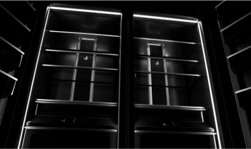 Interior of a high-end refrigerator