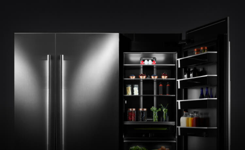 Open Column Refrigerator with contents displayed