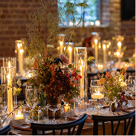The tablescape at the HQ Gallery Event Space