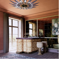 The bar in the Kips Bay Dallas Show House