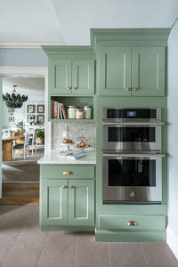 A JennAir® Microwave Combination Wall Oven installed in the home