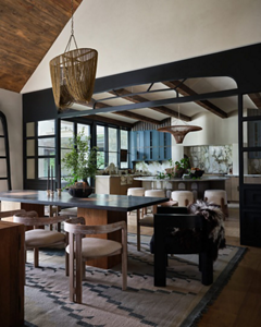 A dining room