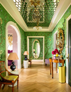 A spring green hallway.