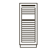 A wine column refrigerator icon.