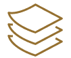 An icon depicting three stacked squares.