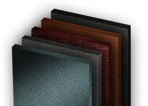 A series of leather panels from the Cuts Collection.