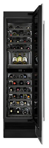 A 24-inch wine column panel in Eggshell Snakeskin Black