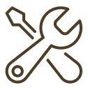 An icon of a wrench and screwdriver. 