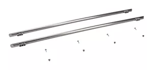 Refrigerator Euro-Style New Handle Kit for Side-by-Side, Non-Dispensing Models with Wood Panels  - Stainless Steel