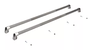 Refrigerator Pro-Style Handle Kit for Built-In, Non-Dispensing Side-by-Side Models with Wood Panels - Stainless Steel