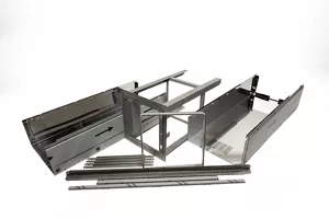 36" Range Hood Chimney Extension Kit, Stainless Steel, compatible model JVI0636LS, for ceilings between 8-7/8' to 10-1/2'